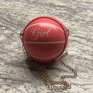 Chic Pink Girls Basketball-Shaped Shoulder Bag NWOT Boutique